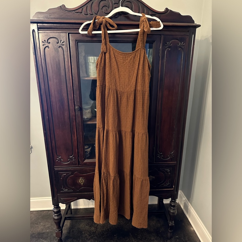 Rylee + Cru Brown Maxi Dress